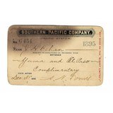 "Southern Pacific Company Complimentary Railroad Pass to John Beham (WEC213)" - 1 of 2