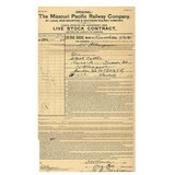 "Live Stock Contract by the Missouri Pacific Railway Company (WEC214)" - 1 of 2