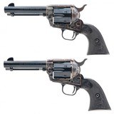 "Consecutive Pair of Colt Single Action Army 3rd Gen .45LC (C17965)" - 1 of 15