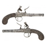 "Pair of Flintlock Pocket Pistols by John Collis (AH8005)" - 1 of 13
