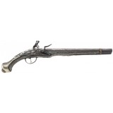 "Silver Inlayed Middle Eastern Flintlock Pistol (AH8157)" - 1 of 7