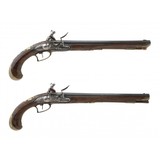 Cased Pair Flintlock Dueling Pistols & Accessories .54-.58 Caliber