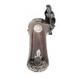 "Grotesque Masked Silver Mounted Georgian Flintlock Pistol by T. Richards (AH6370)" - 3 of 6