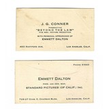 "Two Business Cards for J.G. Conner and Emmett Dalton (WEC168)" - 1 of 3