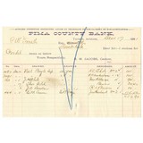 "Pima County Bank Note Written Sometime in 1880s (WEC191)" - 1 of 1