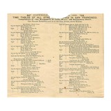 "San Francisco Cable Car Schedule Owned by Mrs. Wyatt Earp (WEC145)" - 2 of 2