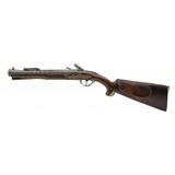 "Beautiful Pair of Stocked Flintlock Blunderbuss Pistols w/ Spring Bayonets (AH8088)" - 9 of 19