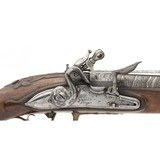 "Beautiful Pair of Stocked Flintlock Blunderbuss Pistols w/ Spring Bayonets (AH8088)" - 8 of 19