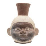 "Mochicam Ceramic Portrait Jar of the Moche III 1-500 A.D. (WEC206)" - 1 of 5