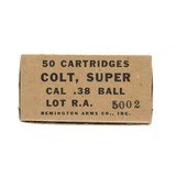 "Colt 38 Super Ammo Box 50rds (AM166)" - 1 of 2