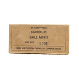 "US military 45ACP 50rd BOX Ball Ammo (AM160)" - 1 of 2