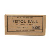 "US Military 45ACP 50rd Box Brass Ball Ammo (AM161)" - 1 of 2