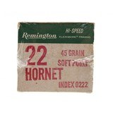 "22 Hornet Remington Partial Box (Am232)" - 2 of 2
