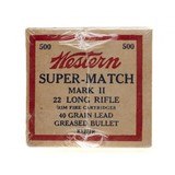 "22LR Super Match 40Gr Western Collectable Ammo (AM230)" - 1 of 2