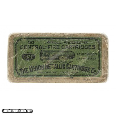 "44 Cal .C.F. By Union Metallic Cartridge Co. Vintage Ammo (Am514)"