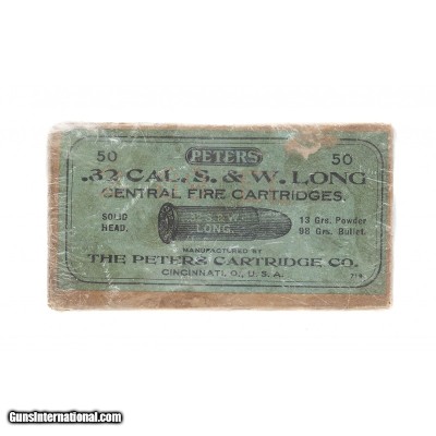 ".32cal.S&W Long by Peters Vintage Ammo (AM553)"
