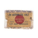 ".38 Automatic Colt Smokeless By UMC (AM654)" - 2 of 2