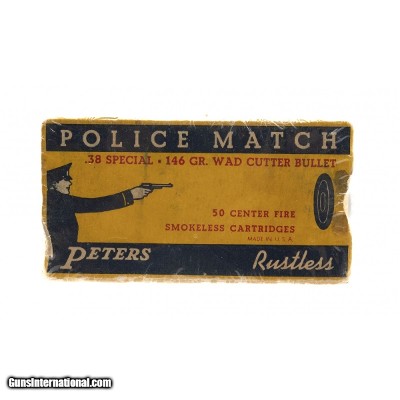 ".38 Special Peters Police Match Ammo (AM646)"