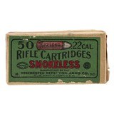 ".22 Long Smokeless Vintage Rifle Cartridges (AM641)" - 1 of 2