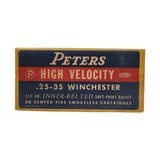 ".25-35 Winchester HV By Peters Vintage Ammo (AM671)" - 1 of 1