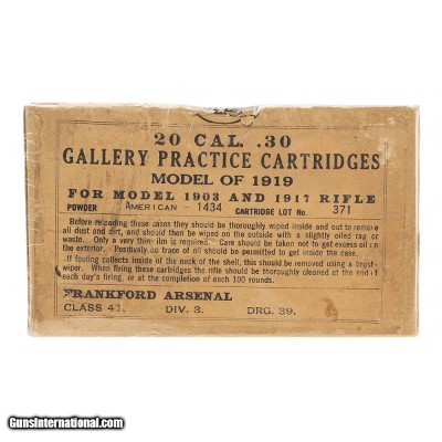 ".30 Caliber Gallery Practice Cartridges (AM693)"