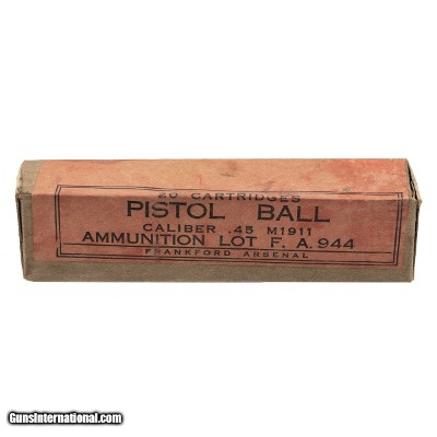 ".45 Caliber 1911 Pistol Ball From Frankford Arsenal (AM683)"