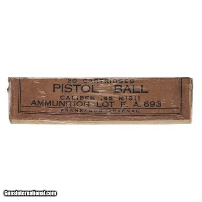 ".45 1911 Pistol Ball Frankford Arsenal (AM720)"