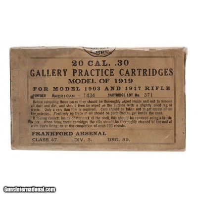 ".30 Caliber Gallery Practice Cartridges (AM694)"