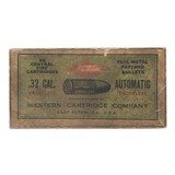 ".32 Automatic Smokeless FMJ By Western (AM795)" - 1 of 1