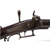 "New Englad Target rifle by Levis Jordan Adams Mass. Listed in Sellers book, American Gunsmiths as working 1849-1865. Lock is by(al2588)" - 7 of 9
