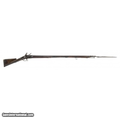 "Revolutionary War American restock flintlock musket .75 caliber (AL7862)"