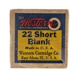 "22 Short BLANK From Western Cartridge (AM871)" - 1 of 2