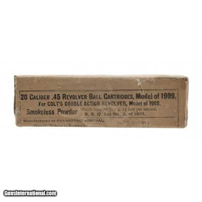 ".45 Caliber Revolver Ball Cartridges, for M1909 (AM922)"