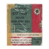 ".577/.450 Solid Martini-Henry By Kynoch (AM943)" - 1 of 2