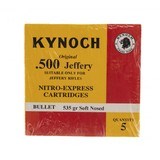 ".500 Jeffery Nitro- Express 535gr Soft Nosed (AM947)" - 1 of 1