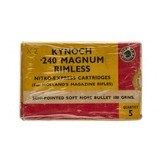 ".240 Magnum Rimless Nitro-Express Cartridges (AM954)" - 1 of 2