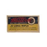 "Western .22 Long Rifle 50rd box (AM204)" - 1 of 2