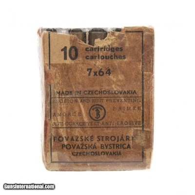 "7x64 Cartridges Made in Czechoslovakia (AN079)"