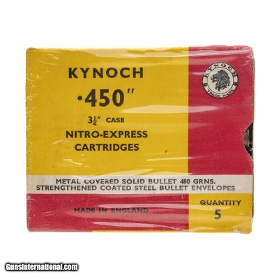 ".450 Nitro Express 31/4"" Case Cartridges (AN106)"