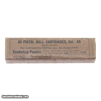 ".45 Cal. Pistol Ball M1911 Cartridges (AM1082)"