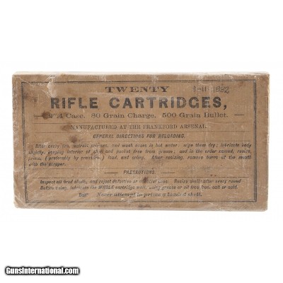 "45-80-500
Rifle Cartridges from Frankford Arsenal (AN159)"