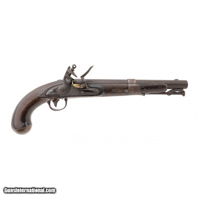 "U.S. Model 1819 North flintlock pistol dated 1822. (AH2589)"