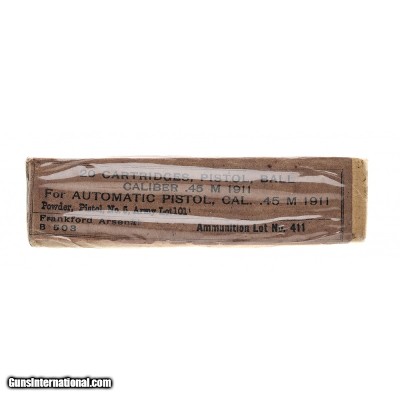 ".45 Caliber M 1911 Cartridges for Automatic Pistol (AN176)"