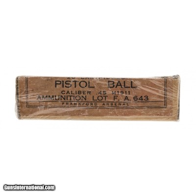 ".45 Caliber Pistol Ball Cartridges for M 1911 (AN216)"