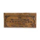 ".45 Calibre Revolver Ball Cartridges Dated 1878 (AM1055)" - 1 of 1