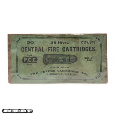 ".38 Short Colt`s CF EMPTY Box (AM393)"