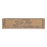".45 Caliber Pistol Ball Cartridges (AM1005)"