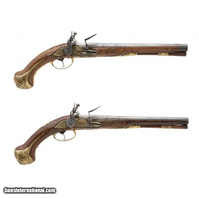 "Beautiful Italian Flintlock Horse Pistols (AH8205)"