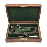 "Beautiful Cased English Box Lock Pistol by Cowan (AH8346)" - 4 of 17