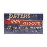 "22LR Peters High Velocity HP (AM1556)" - 1 of 2